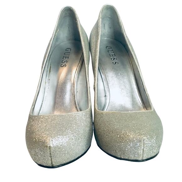 Guess Geenly Silver Glitter Pump - Picture 6 of 10